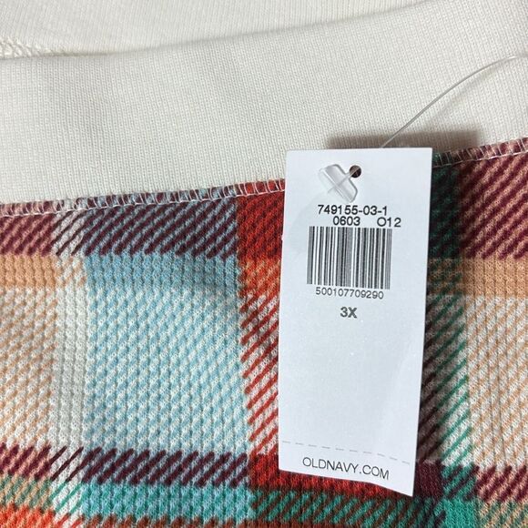 Old navy women’s plaid textured Christmas holiday winter pajama pants 3x new - Picture 2 of 4